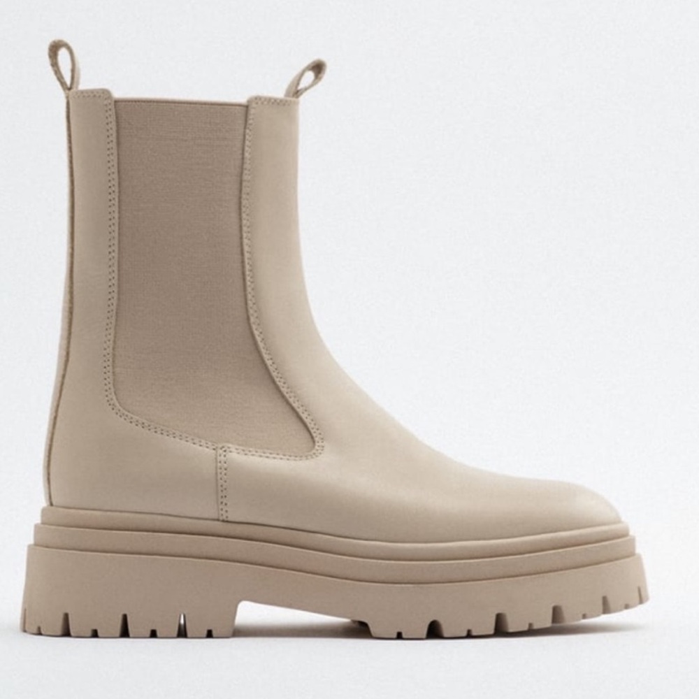 Zara Taupe Ankle Boots